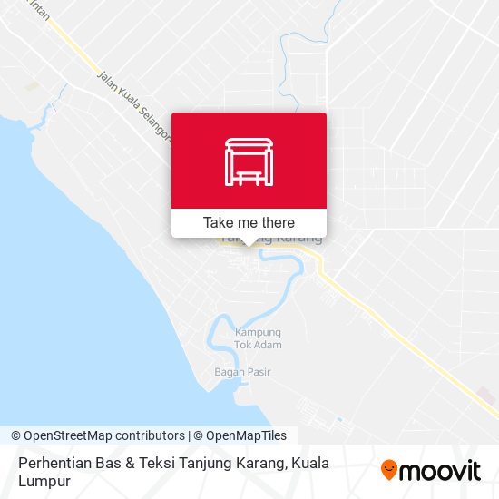 Peta Perhentian Bas & Teksi Tanjung Karang