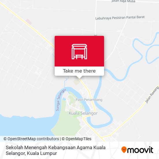 Peta Sekolah Menengah Kebangsaan Agama Kuala Selangor