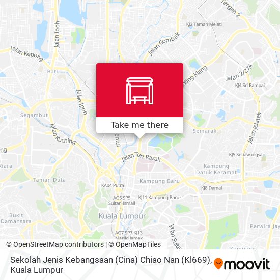 Sekolah Jenis Kebangsaan (Cina) Chiao Nan (Kl669) map