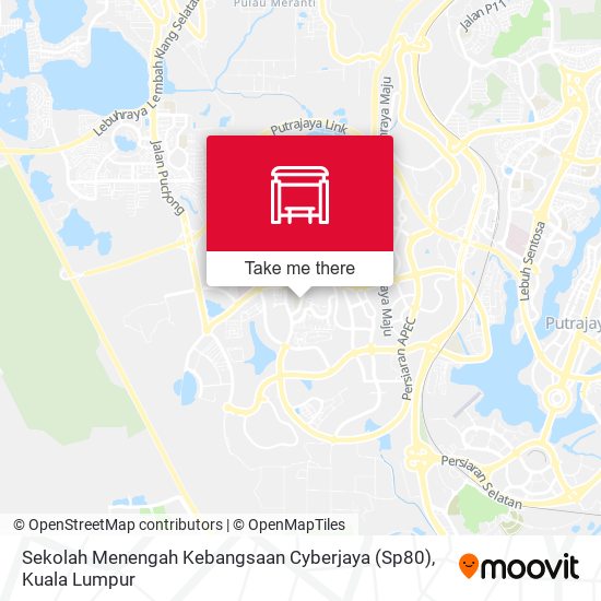 Peta Sekolah Menengah Kebangsaan Cyberjaya (Sp80)