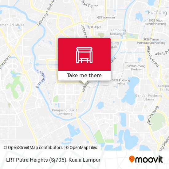 Peta LRT Putra Heights (Sj705)