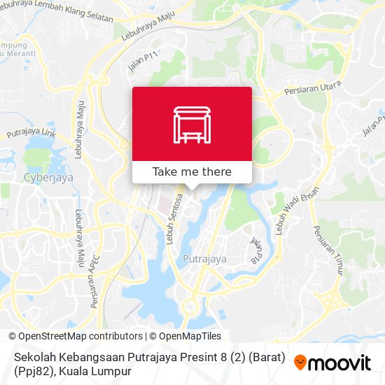 Peta Sekolah Kebangsaan Putrajaya Presint 8 (2) (Barat) (Ppj82)
