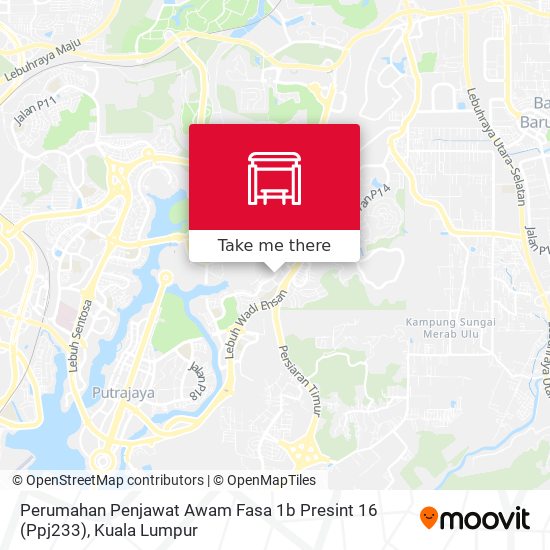 Peta Perumahan Penjawat Awam Fasa 1b Presint 16 (Ppj233)
