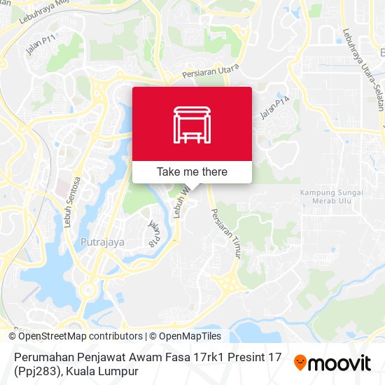 Perumahan Penjawat Awam Fasa 17rk1 Presint 17 (Ppj283) map