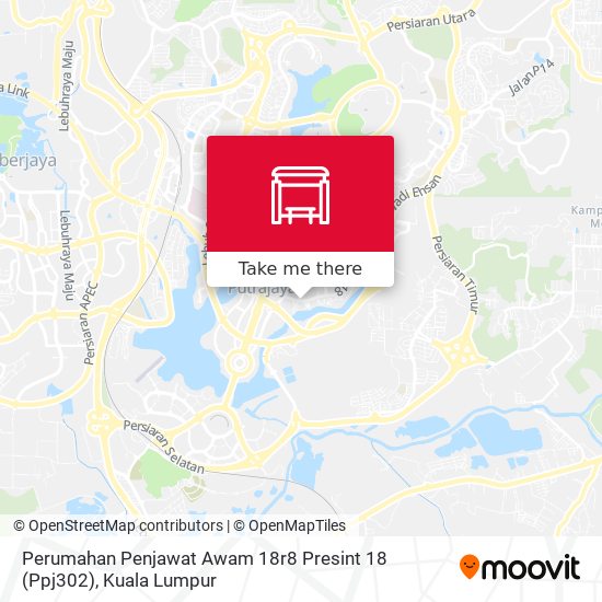 Perumahan Penjawat Awam 18r8 Presint 18 (Ppj302) map