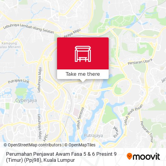 Perumahan Penjawat Awam Fasa 5 & 6 Presint 9 (Timur) (Ppj98) map