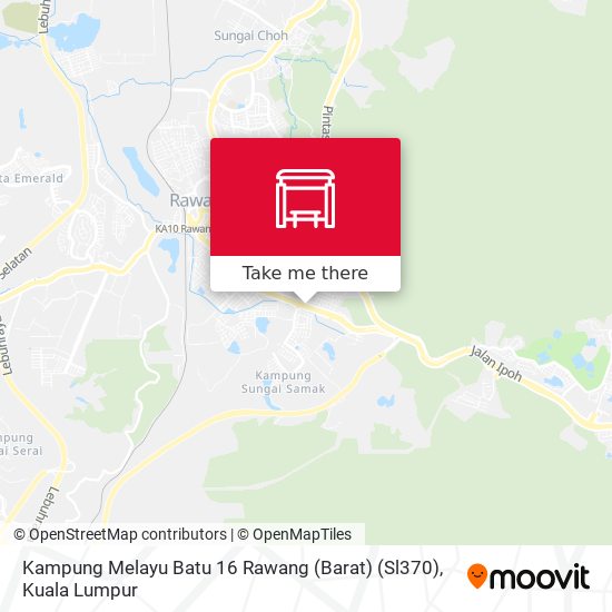 Peta Kampung Melayu Batu 16 Rawang (Barat) (Sl370)
