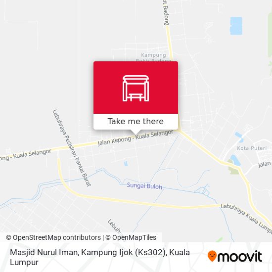 Peta Masjid Nurul Iman, Kampung Ijok (Ks302)