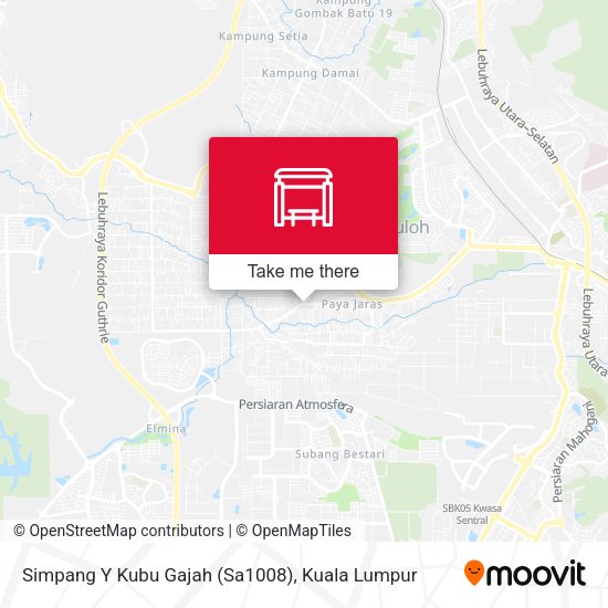 Simpang Y Kubu Gajah (Sa1008) map