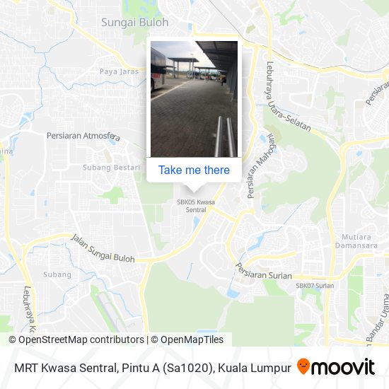 Peta MRT Kwasa Sentral, Pintu A (Sa1020)