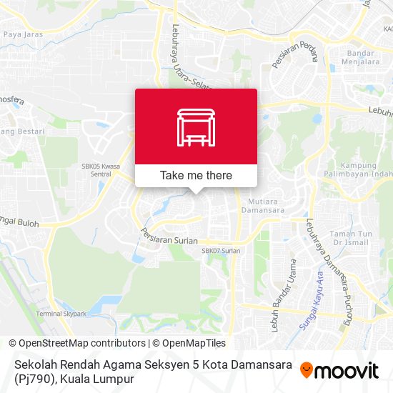 Peta Sekolah Rendah Agama Seksyen 5 Kota Damansara (Pj790)