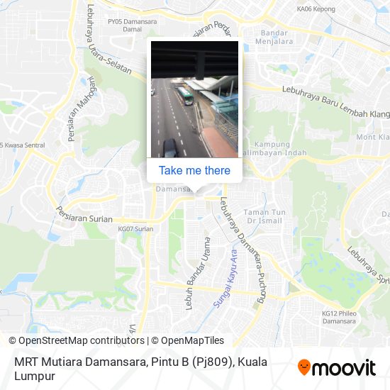 MRT Mutiara Damansara, Pintu B (Pj809) map