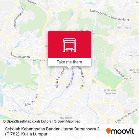 Peta Sekolah Kebangsaan Bandar Utama Damansara 2 (Pj782)
