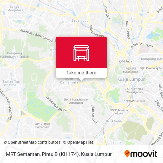 Peta MRT Semantan, Pintu B (Kl1174)