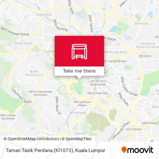 Peta Taman Tasik Perdana (Kl1073)