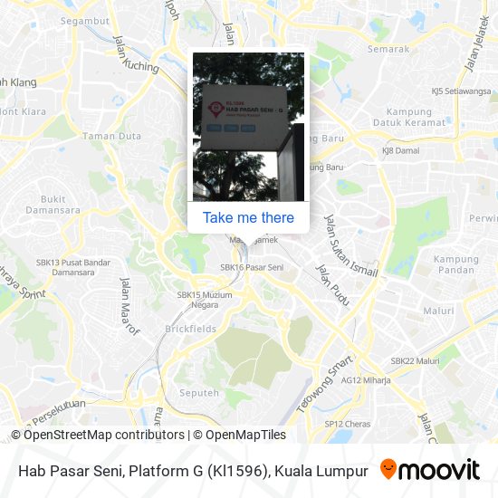Hab Pasar Seni, Platform G (Kl1596) map