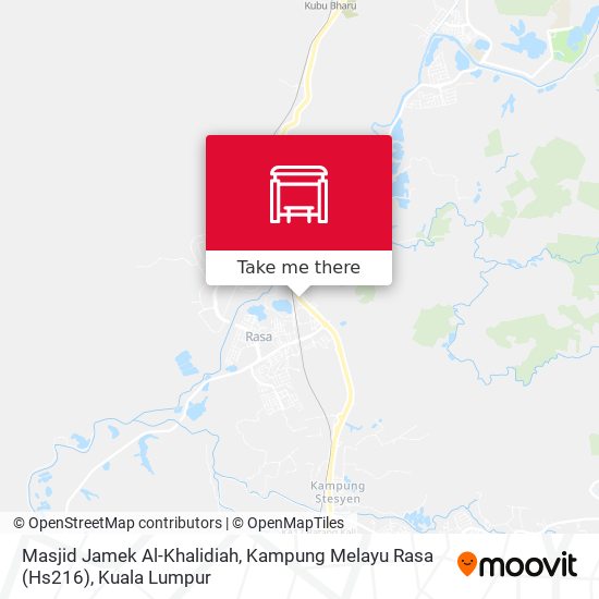 Peta Masjid Jamek Al-Khalidiah, Kampung Melayu Rasa (Hs216)