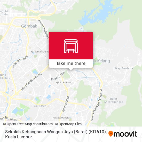 Peta Sekolah Kebangsaan Wangsa Jaya (Barat) (Kl1610)