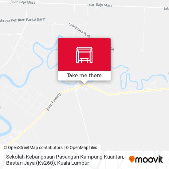 Peta Sekolah Kebangsaan Pasangan Kampung Kuantan, Bestari Jaya (Ks260)