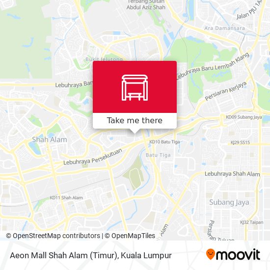 Aeon Mall Shah Alam (Timur) map