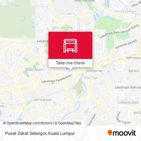 Peta Pusat Zakat Selangor