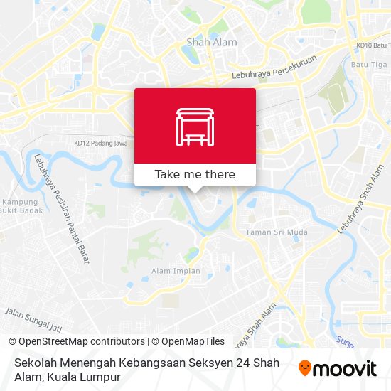 Peta Sekolah Menengah Kebangsaan Seksyen 24 Shah Alam