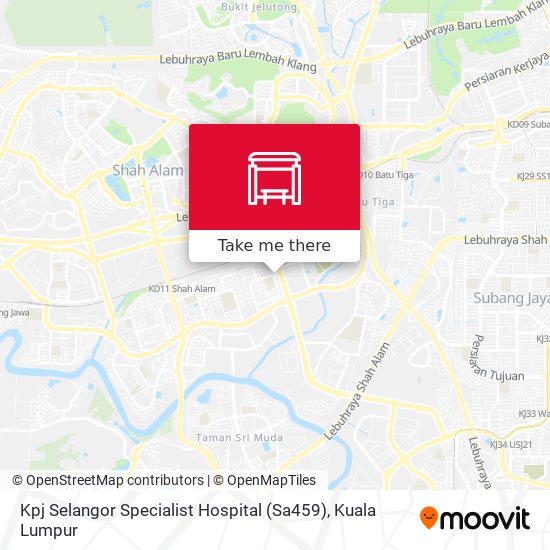 Kpj Selangor Specialist Hospital (Sa459) map