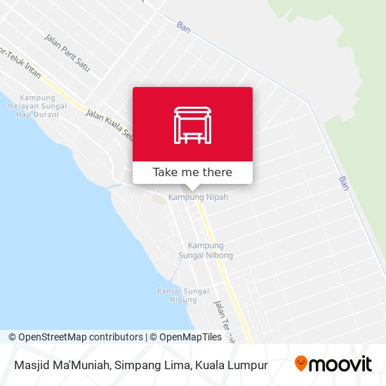 Peta Masjid Ma'Muniah, Simpang Lima