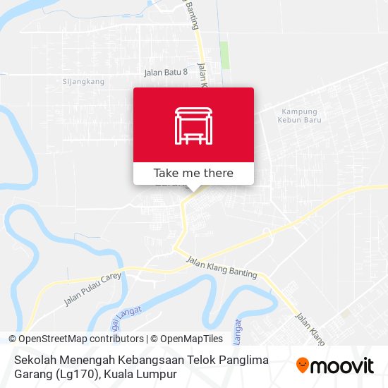 Peta Sekolah Menengah Kebangsaan Telok Panglima Garang (Lg170)