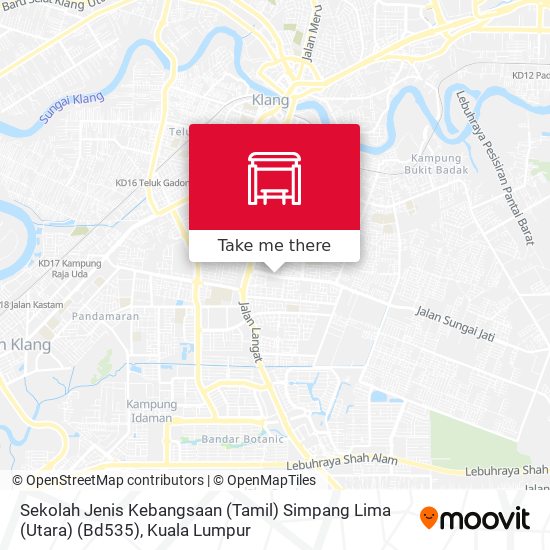 Sekolah Jenis Kebangsaan (Tamil) Simpang Lima (Utara) (Bd535) map