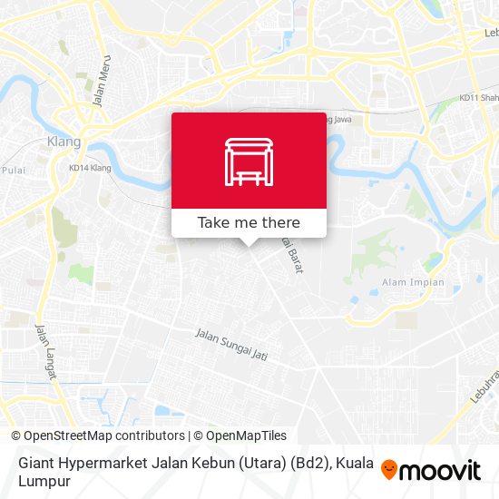 Giant Hypermarket Jalan Kebun (Utara) (Bd2) map