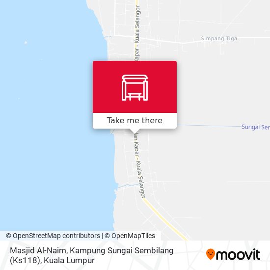 Peta Masjid Al-Naim, Kampung Sungai Sembilang (Ks118)