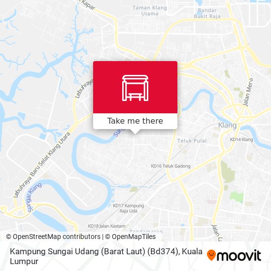 Kampung Sungai Udang (Barat Laut) (Bd374) map