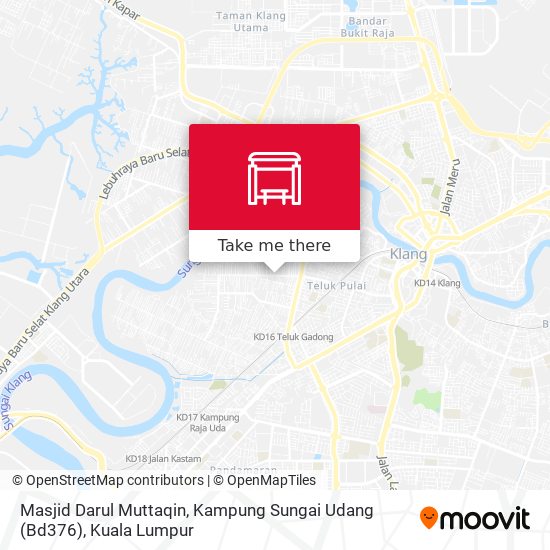 Peta Masjid Darul Muttaqin, Kampung Sungai Udang (Bd376)