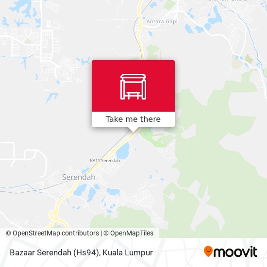 Bazaar Serendah (Hs94) map