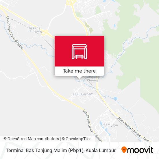 Terminal Bas Tanjung Malim (Pbp1) map