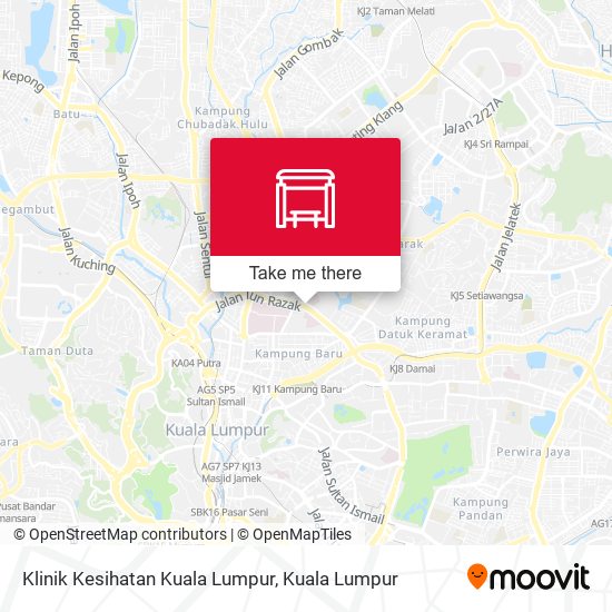 Peta Klinik Kesihatan Kuala Lumpur