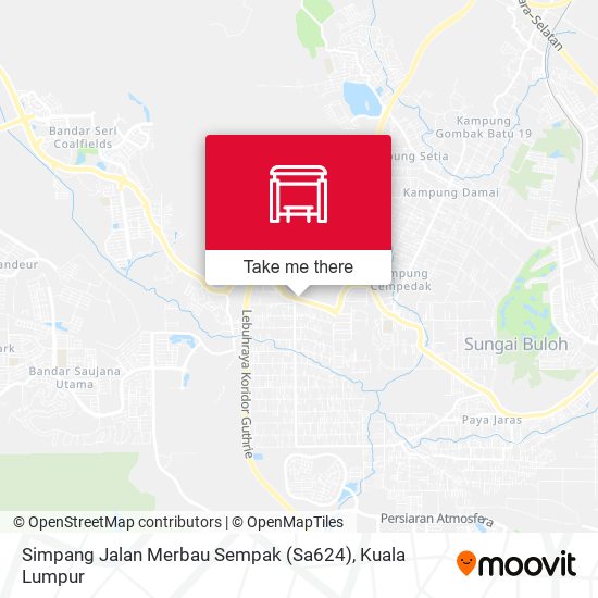 Simpang Jalan Merbau Sempak (Sa624) map