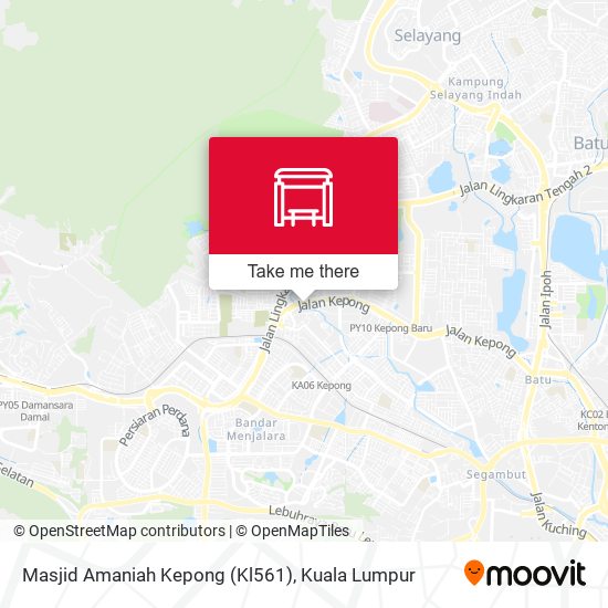 Peta Masjid Amaniah Kepong (Kl561)