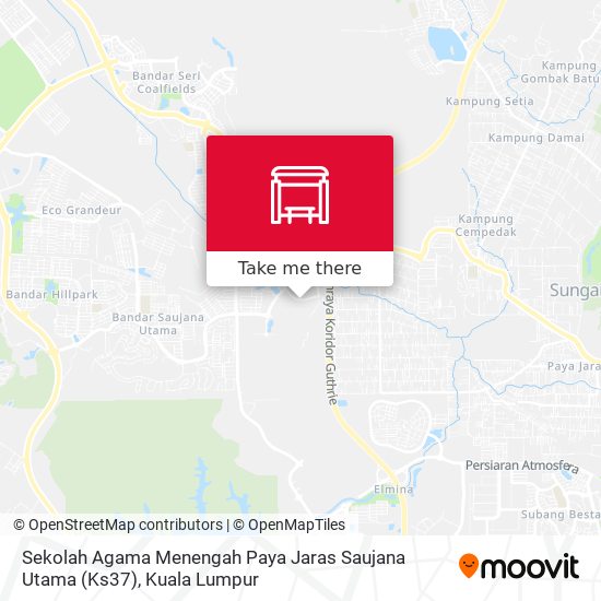 Sekolah Agama Menengah Paya Jaras Saujana Utama (Ks37) map