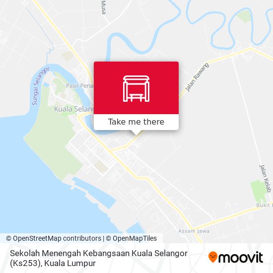 Peta Sekolah Menengah Kebangsaan Kuala Selangor (Ks253)