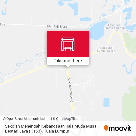Peta Sekolah Menengah Kebangsaan Raja Muda Musa, Bestari Jaya (Ks63)