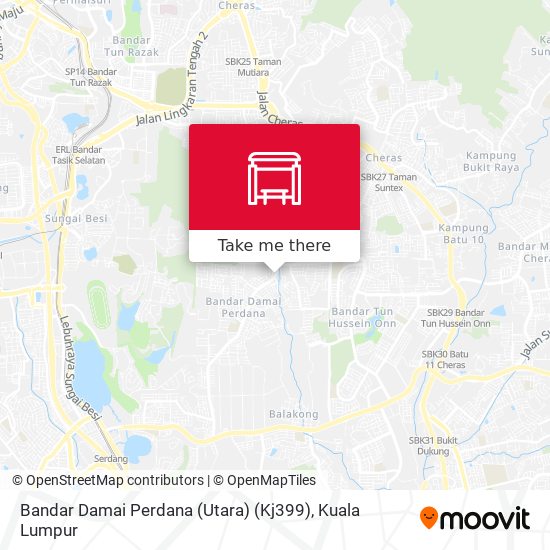 Bandar Damai Perdana (Utara) (Kj399) map