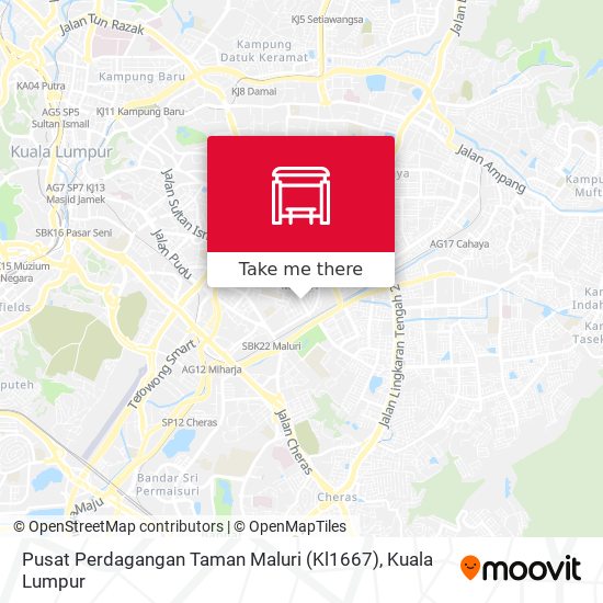 Pusat Perdagangan Taman Maluri (Kl1667) map