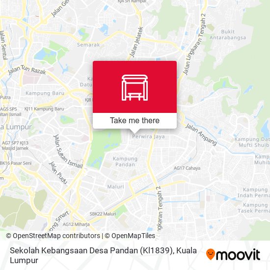 Peta Sekolah Kebangsaan Desa Pandan (Kl1839)