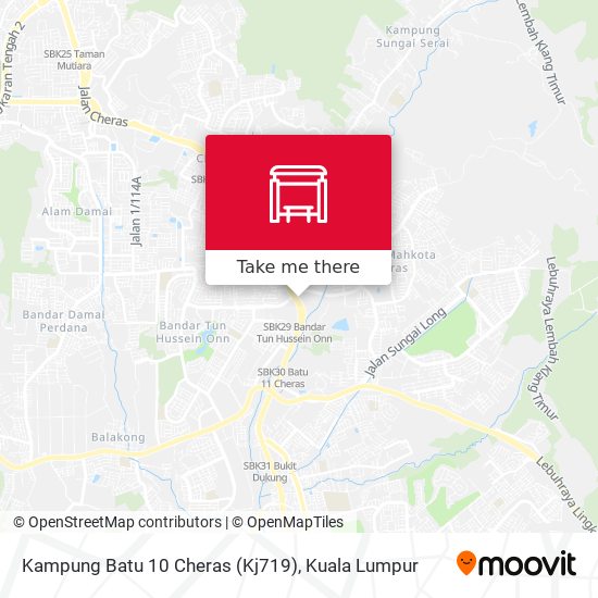 Kampung Batu 10 Cheras (Kj719) map