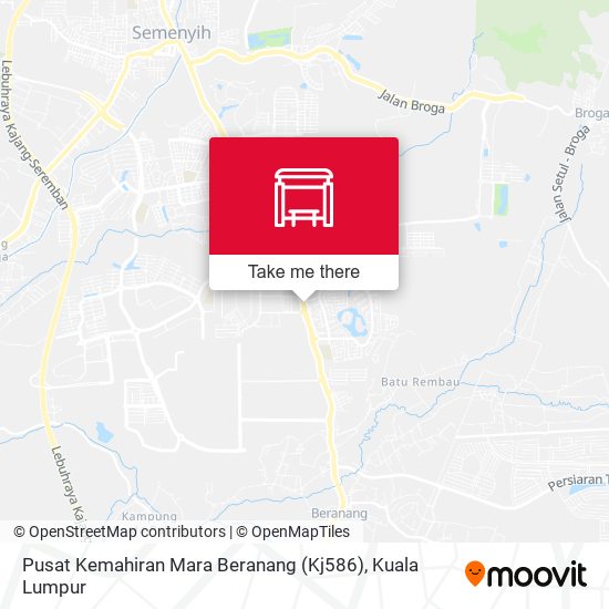 Peta Pusat Kemahiran Mara Beranang (Kj586)