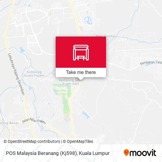 POS Malaysia Beranang (Kj598) map