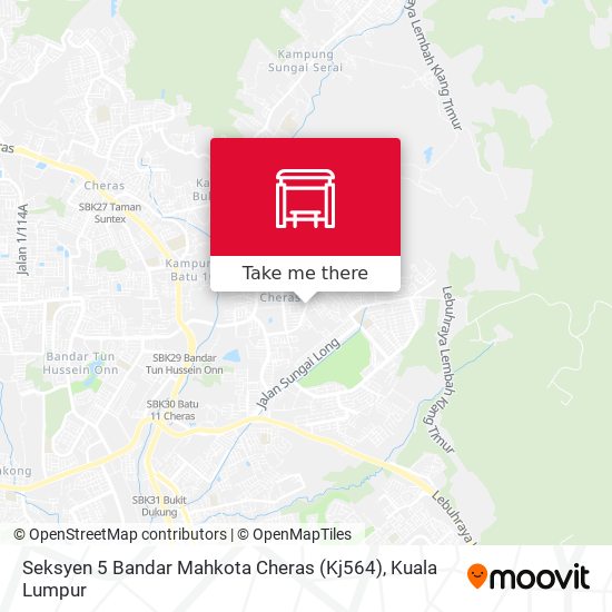 Peta Seksyen 5 Bandar Mahkota Cheras (Kj564)