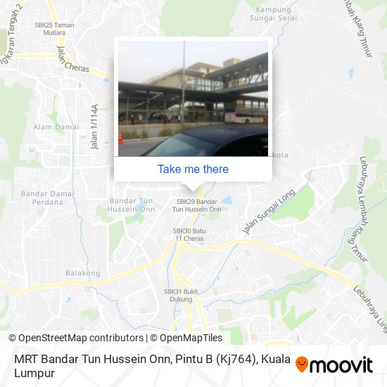 Peta MRT Bandar Tun Hussein Onn, Pintu B (Kj764)